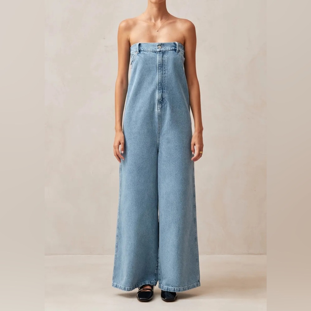 NWT Alohas Lola Blue Denim Jumpsuit
